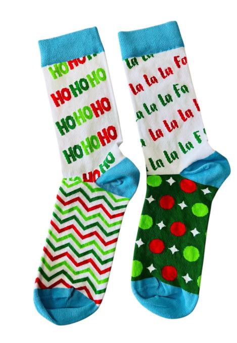 Sosete de Craciun Barbatesti ,Imprimeu HO HO,Engros